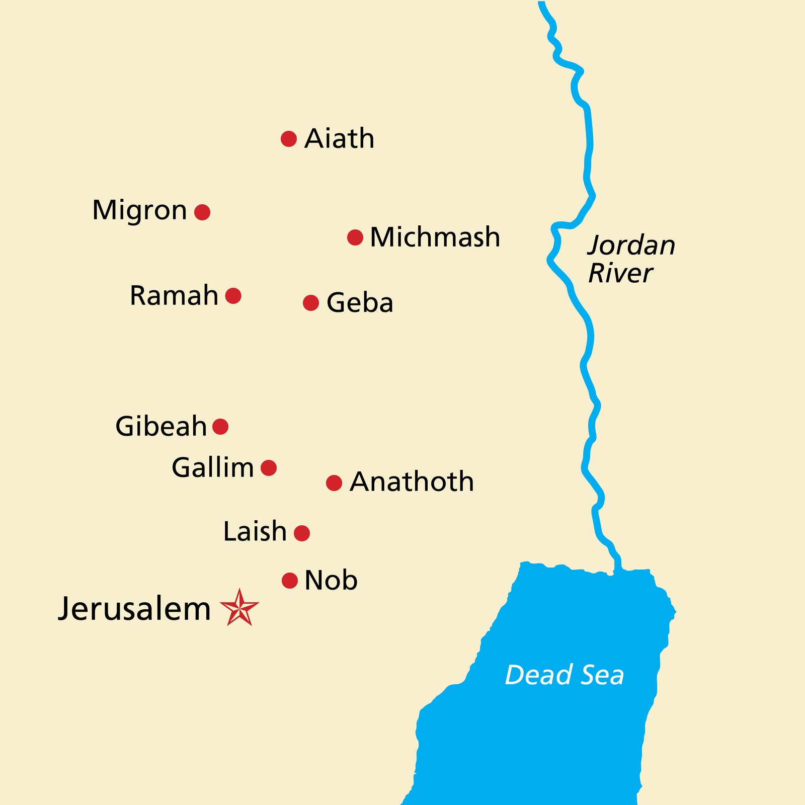 Map Of The Holy Land