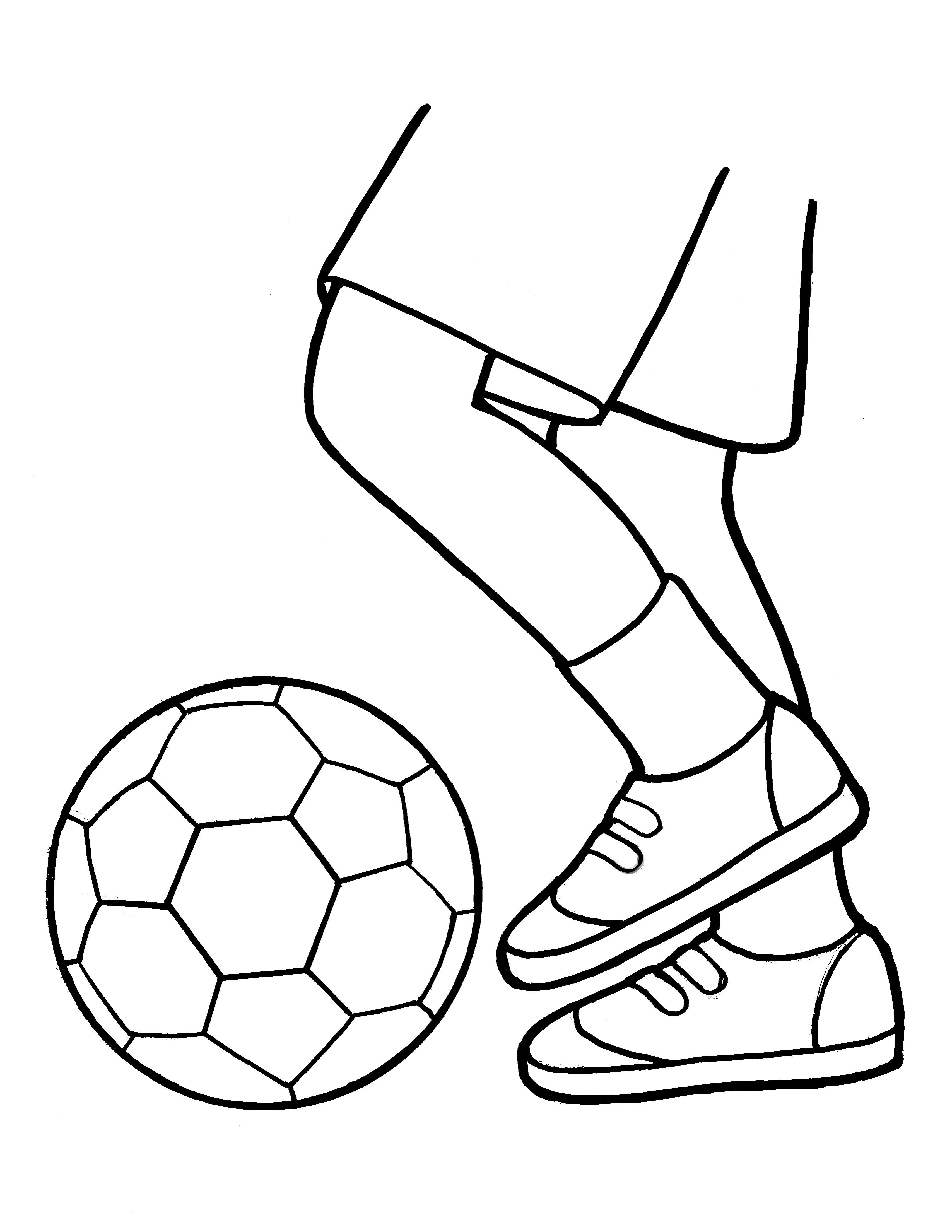 Foot Kicking Soccer Ball