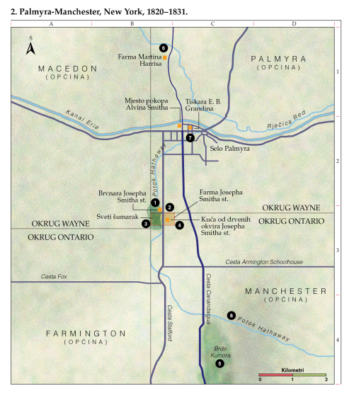 2 Palmyra Manchester New York - Map Church Hisotry Palmyra Manchester