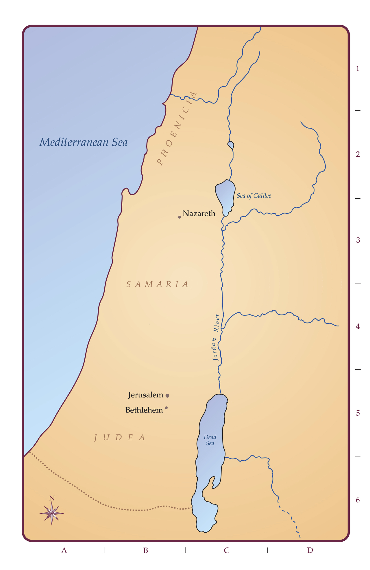 Map Of The Holy Land   Holy Land Map 