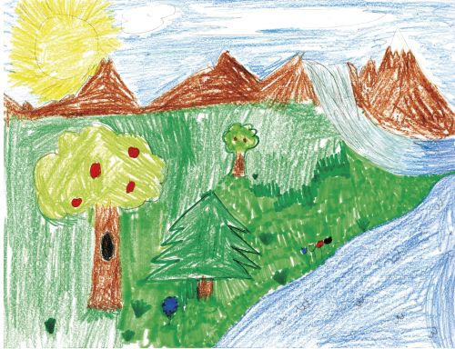 Creation picture, mountains, plants