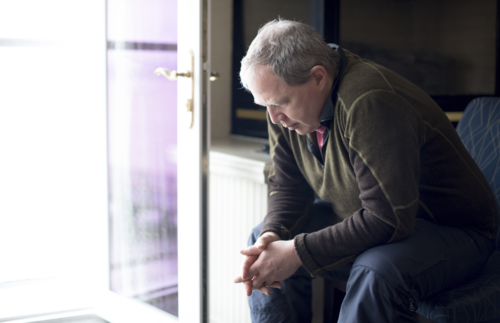 man praying