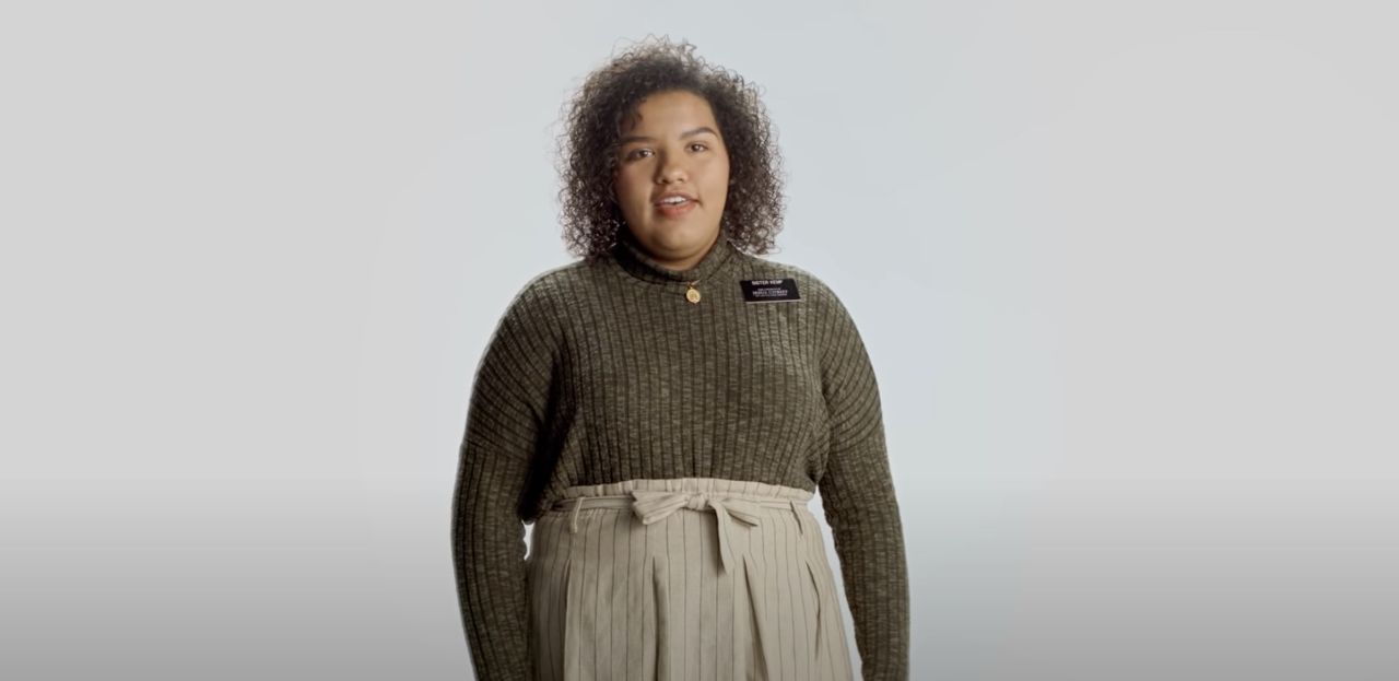 Sister Kemp in the Meet Sister Kemp video