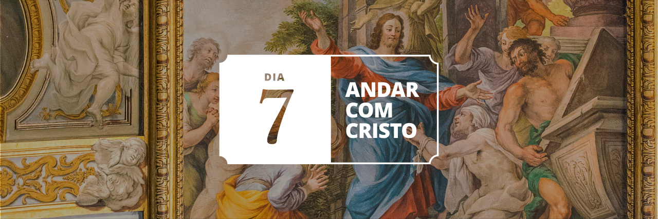 Pintura de Jesus na casa de Lázaro