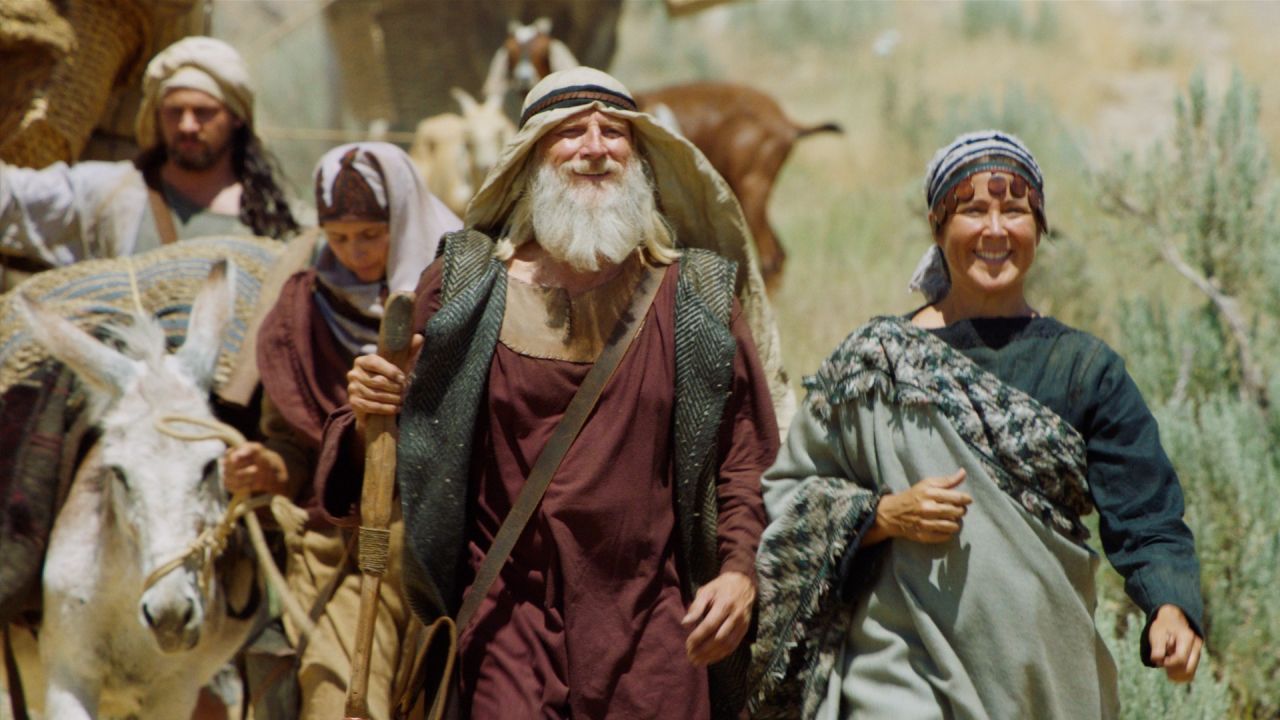 Nephi and his brothers traveling to Ishmael's house