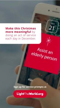 Digital Light the World pass-along card