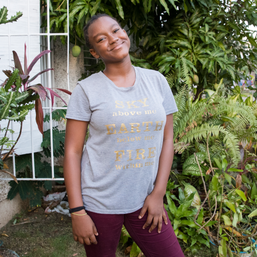 Jamaica: Young Woman Outside