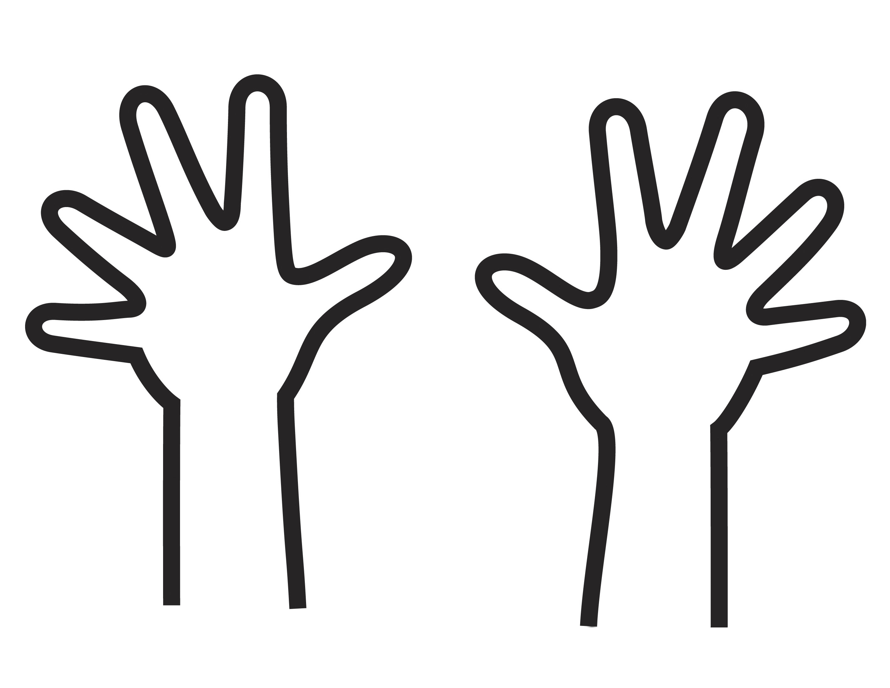 An illustration of two hands.