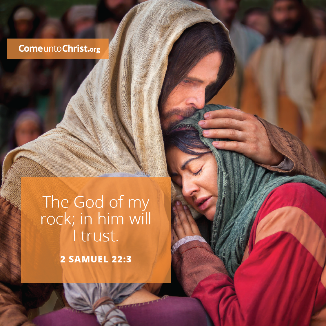 Jesus Christ comforts Mary and Martha on His way to raise Lazarus from the dead