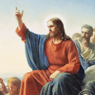 Jesus Christ teaches the Sermon on the Mount
