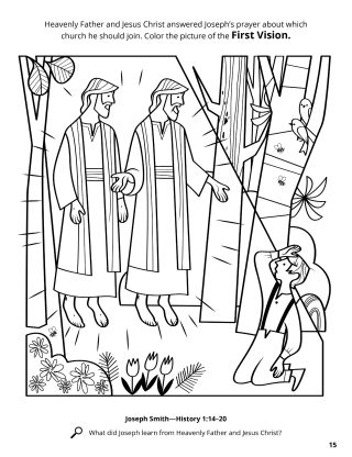 The First Vision coloring page