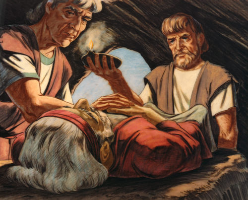 David being buried