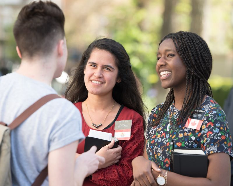 Two sister missionaries meet a young man on the street and teach him about the Godhead
