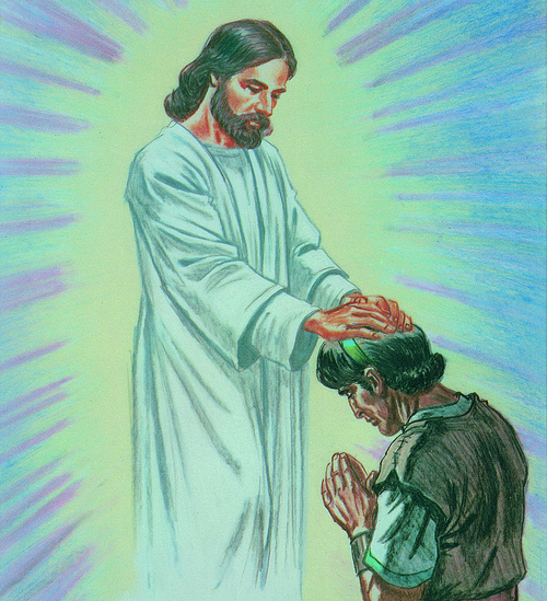 Jesus Christ blessing Jacob