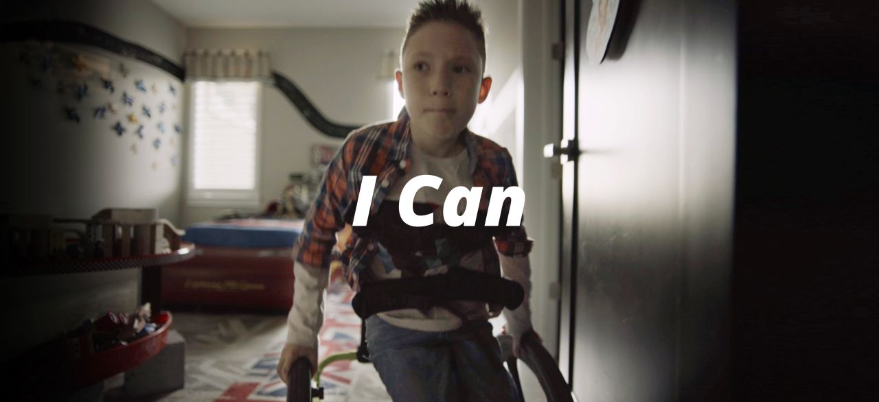 A young boy in a wheel chair finds strength in the Bible passage Philippians 4:11–13