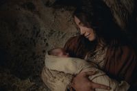 Mary holding the baby Jesus