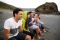 group of youth on beach