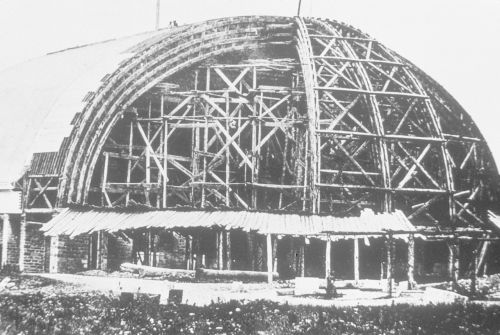 Salt Lake Tabernacle under construction, about 1867