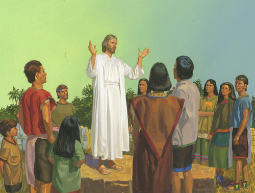 Jesus teaching people