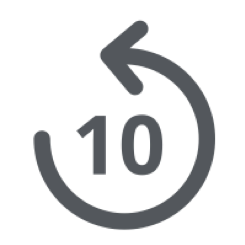 Backward icon for use as a navigation button in the Gospel Library App.
