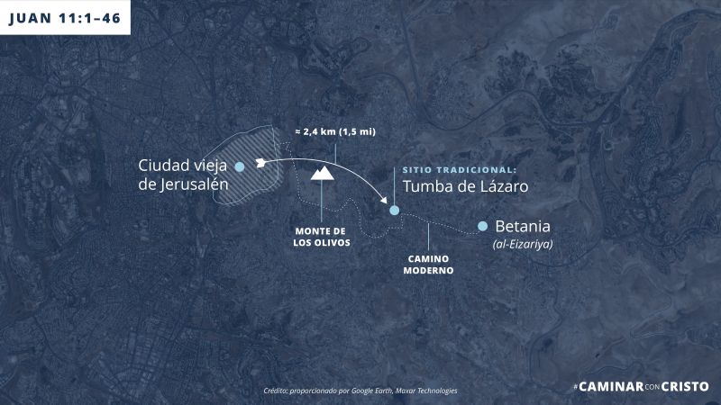 Mapa del area de Jerusalén