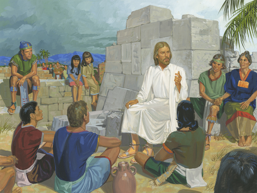 Jesus teaching people