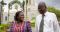 A couple outside the Accra Ghana Temple