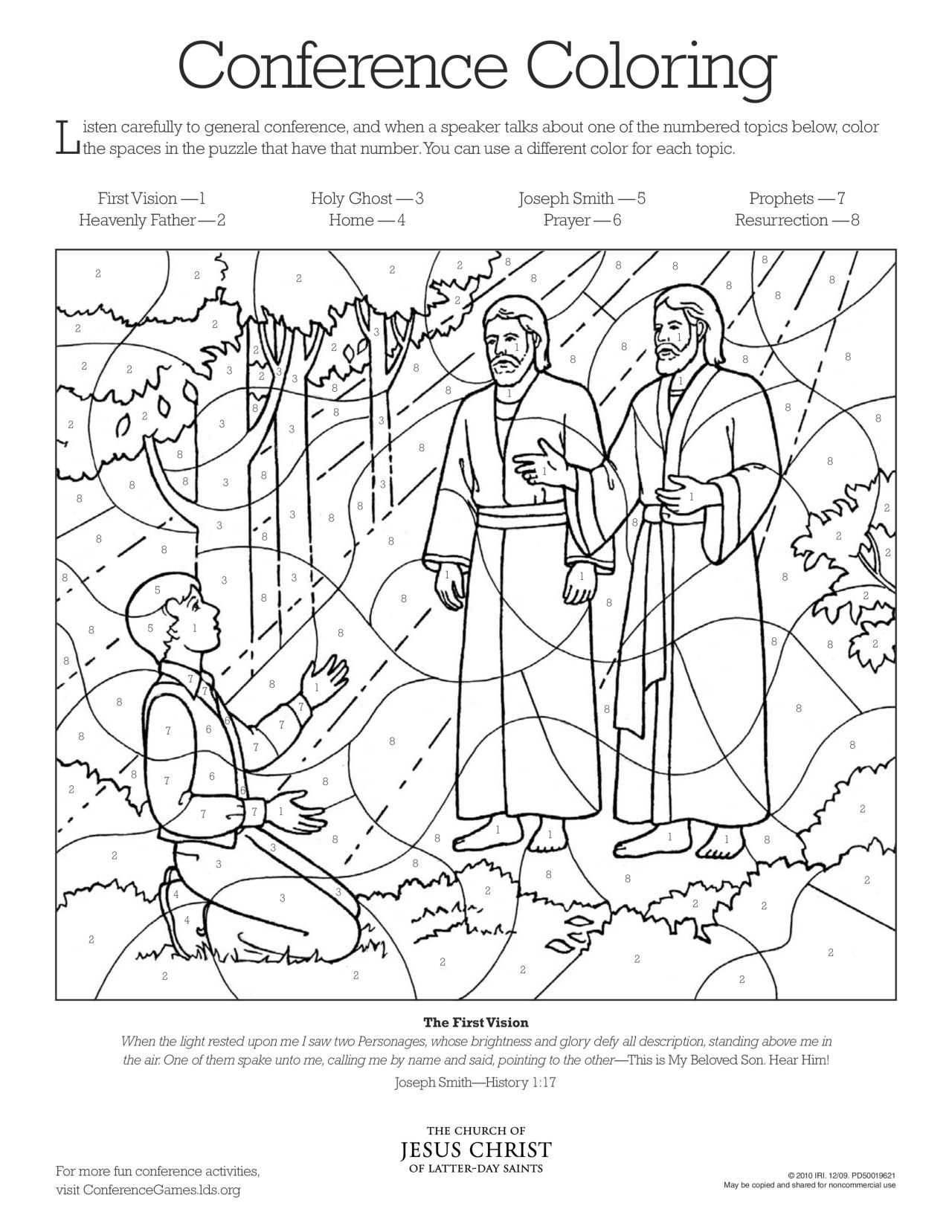 Conference Coloring Book: The First Vision Puzzle