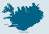 Iceland: Map with Cities