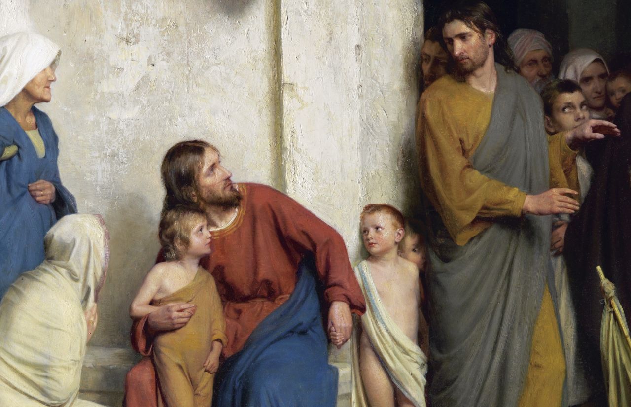 Jesucristo invita a los niños pequeños a venir a Él