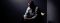 man sitting in dark