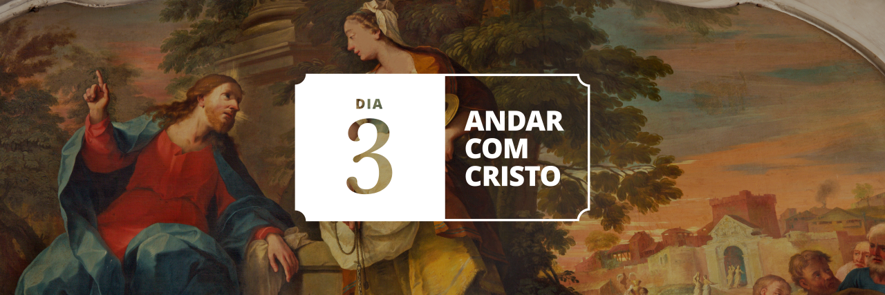 Painting of Jesus talking to a Samaritan woman
