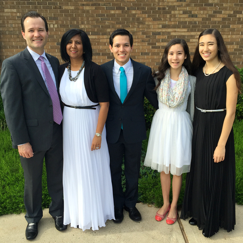 Kamla Persand y su familia