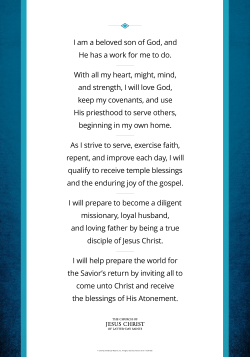 Aaronic Priesthood Quorum Theme