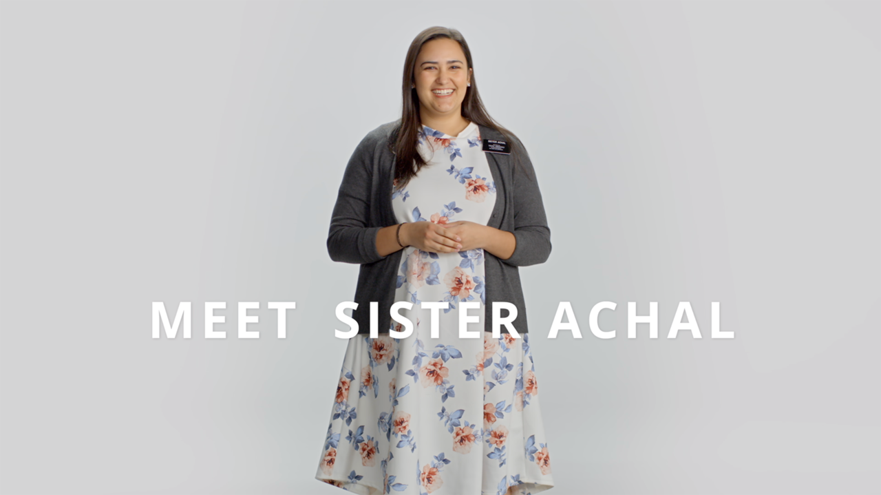 Sister Achal in the Meet Sister Achal video