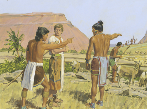Ammon talking to servants