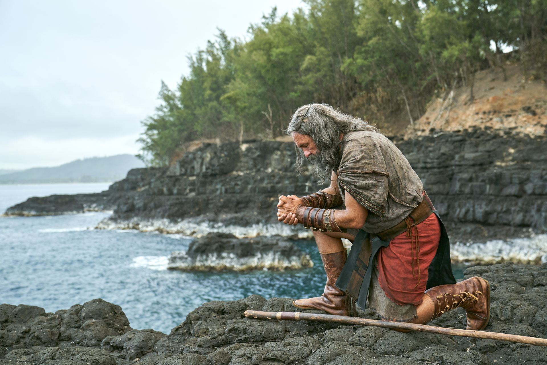 Moroni, Son of Mormon, Praying on a Rocky Shore