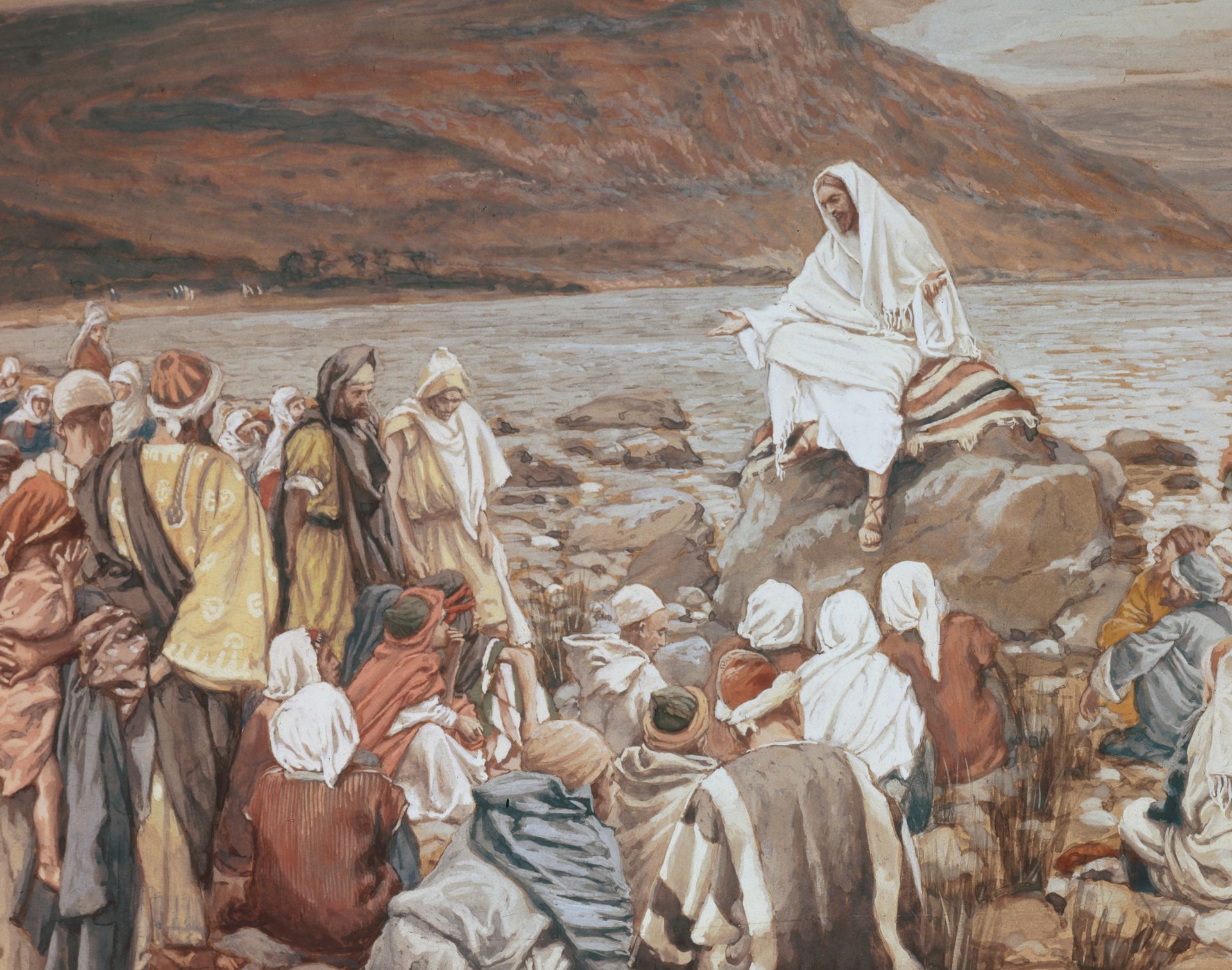 Jesus Teaching The People By The Seashore