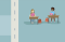 School girls sitting at desks