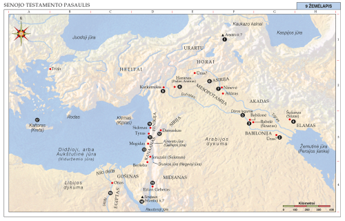 9 Zemėlapis Senojo Testamento Pasaulis