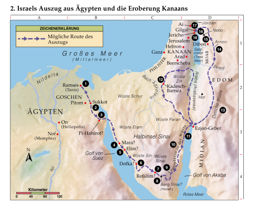 karte ägypten israel 2 Israels Auszug Aus Agypten Und Die Eroberung Kanaans karte ägypten israel