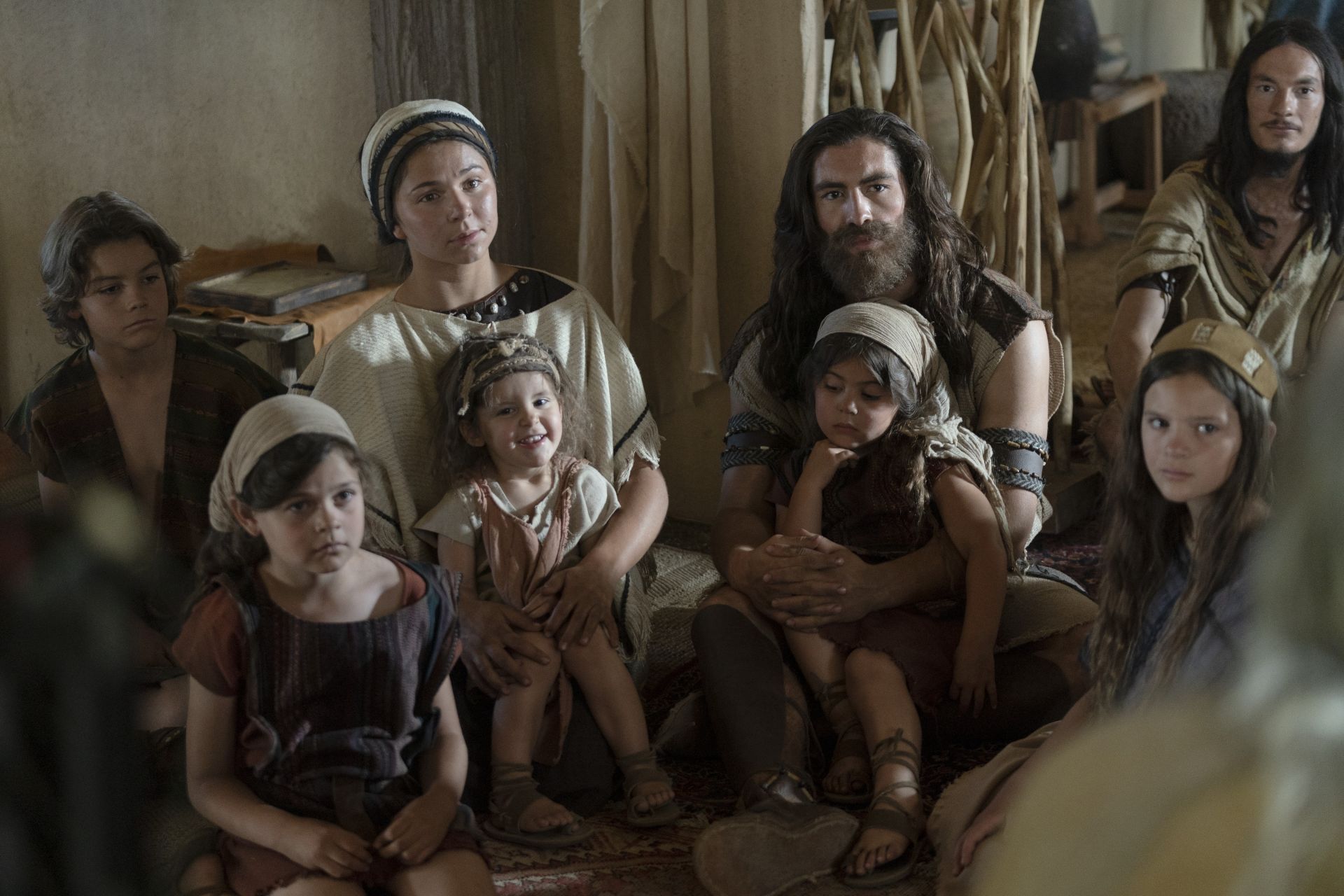 Lehi's family listening to him teach