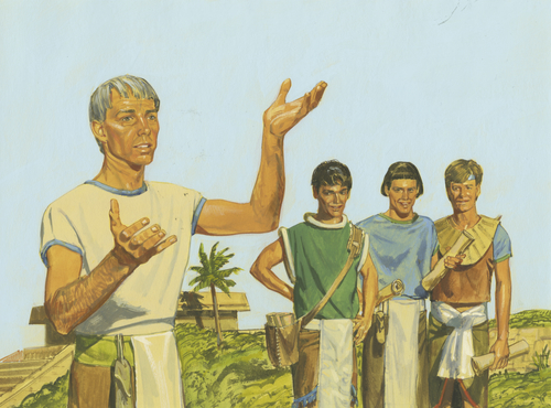 Alma and his sons teaching