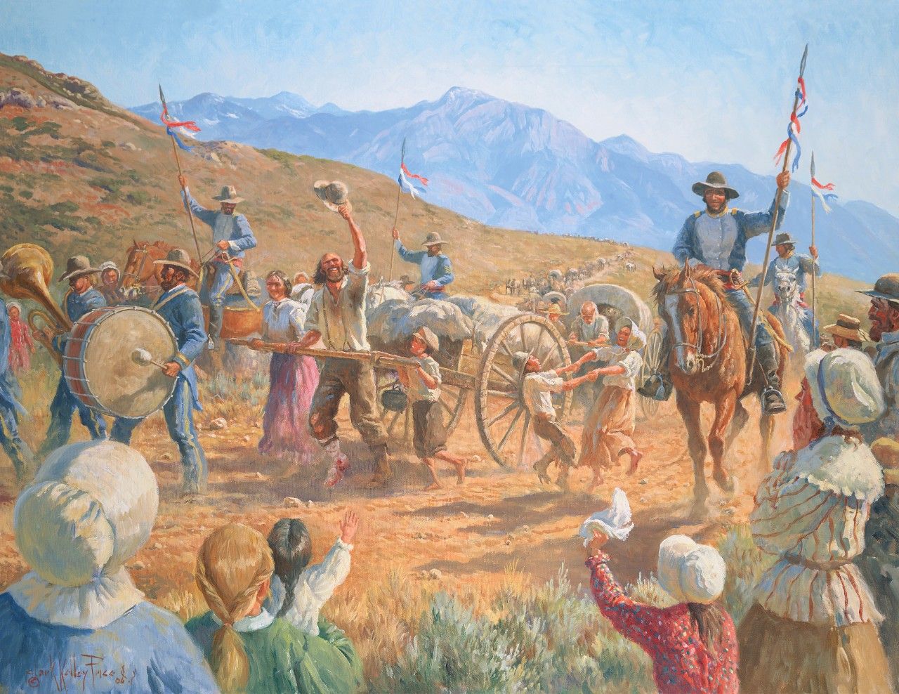 Handcart Pioneers Arrive in Salt Lake, by Clark Kelley Price