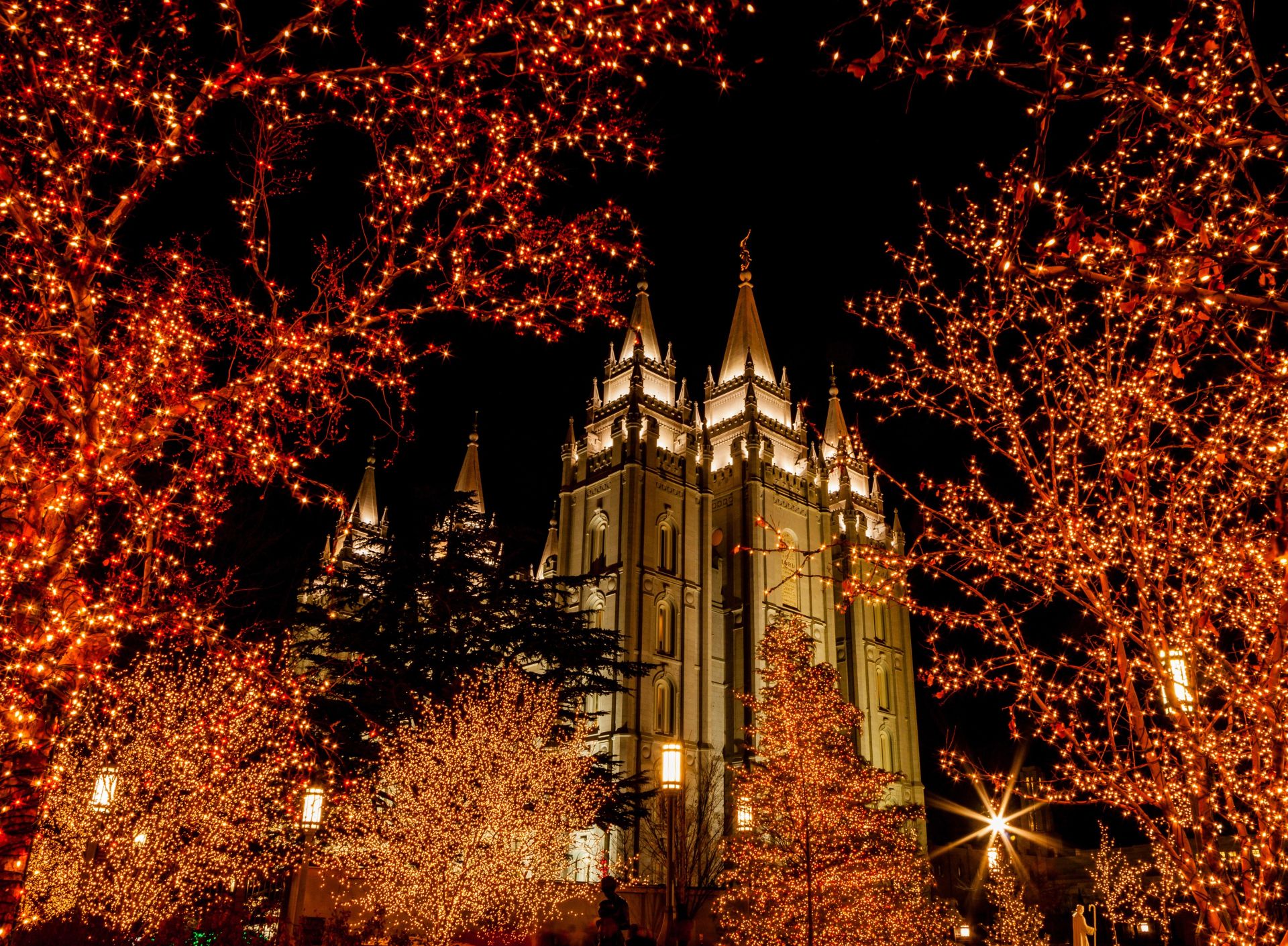 Salt Lake Temple at Sunset