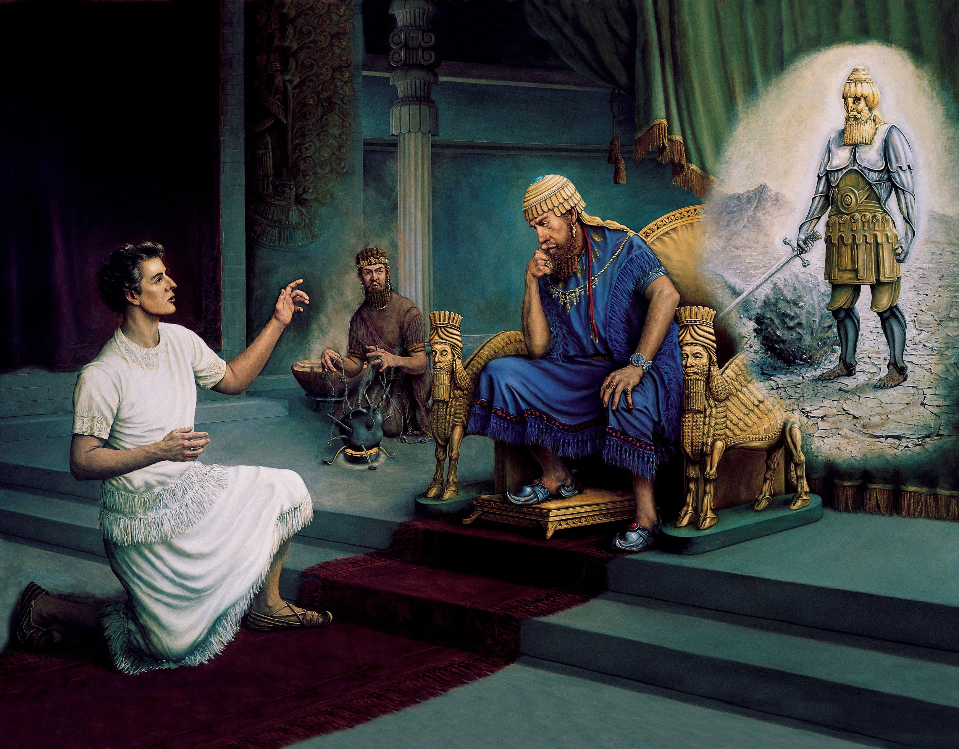 Daniel Interprets Nebuchadnezzar’s Dream, by Grant Romney Clawson (62531); GAK 115; GAB 24; Daniel 2