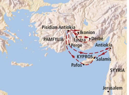 turkin etelärannikko kartta Viikko 19, päivä 1: Apostolien teot 13–14