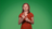 A girl uses sign language