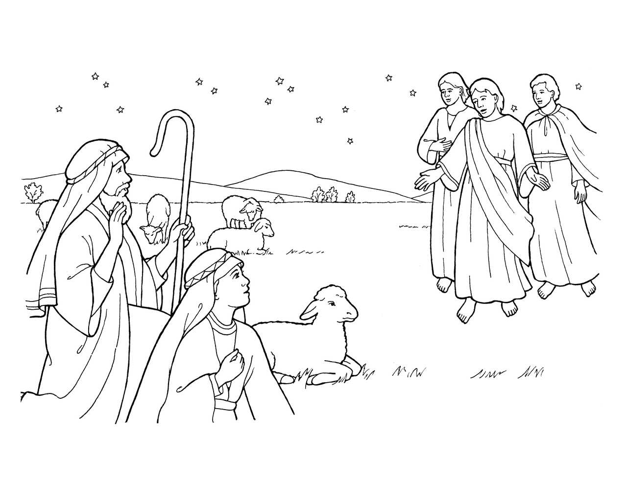 Nativity: Angels Appear to Shepherds