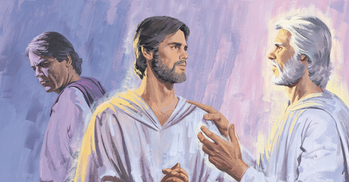 Heavenly Father talking to Jesus